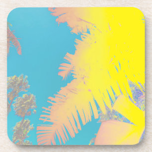 Positive Vibes Tropical Palm Trees Coaster
