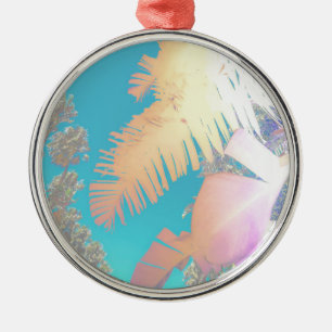 Positive Vibes Tropical Palm Trees Metal Tree Decoration