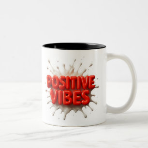 Positive Vibes Two-Tone Coffee Mug