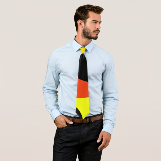 Positive Vibes Yellow Blue Minimalistic Tie (In Situ)