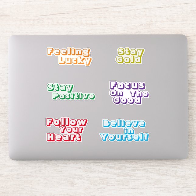 Positive Vibrant Cute Retro Typography Custom Cut (Computer)