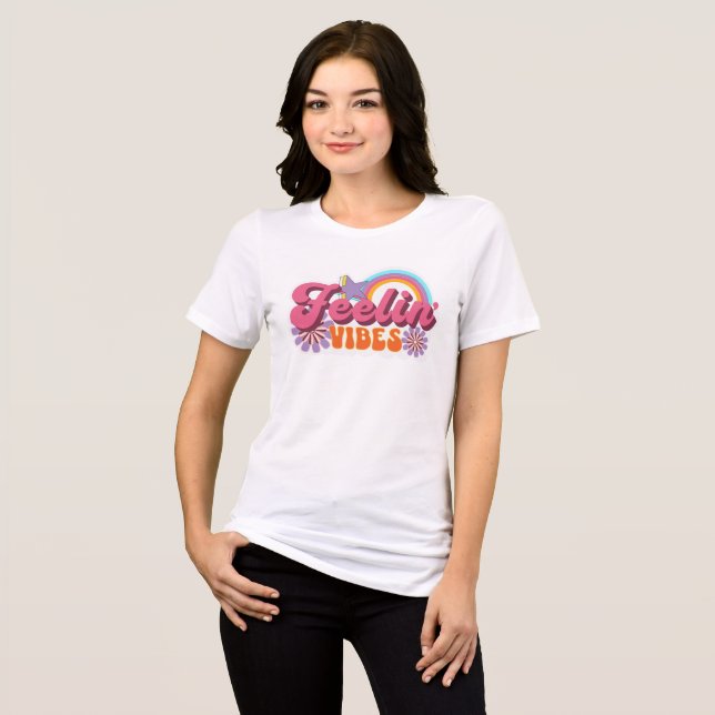 Positive vibration beach Tri-Blend shirt (Front Full)