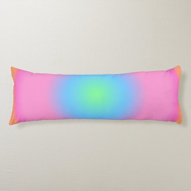 Positive Vibrations - Colourful Radial Gradient   Body Cushion (Front)