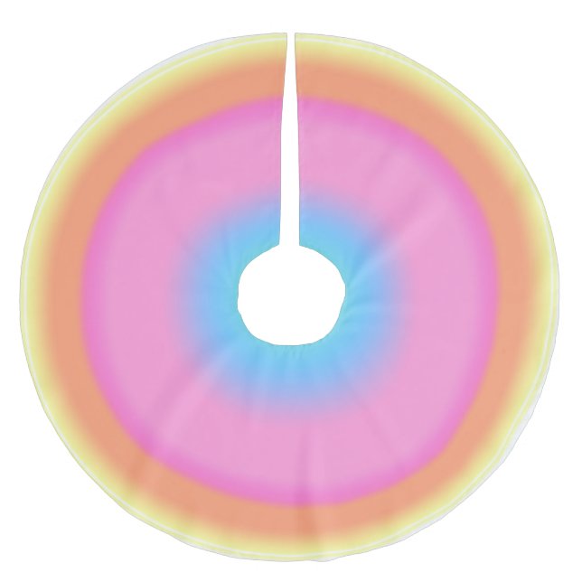 Positive Vibrations - Colourful Radial Gradient  Brushed Polyester Tree Skirt (Front)