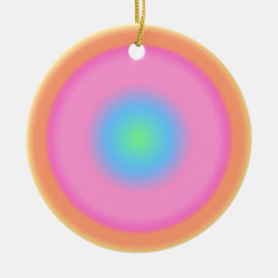 Positive Vibrations - Colourful Radial Gradient Ceramic Tree Decoration