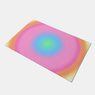 Positive Vibrations - Colourful Radial Gradient  Doormat