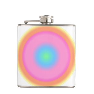 Positive Vibrations - Colourful Radial Gradient   Hip Flask