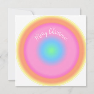 Positive Vibrations - Colourful Radial Gradient  Holiday Card