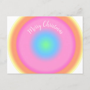 Positive Vibrations - Colourful Radial Gradient    Holiday Postcard