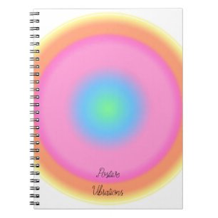 Positive Vibrations - Colourful Radial Gradient Notebook