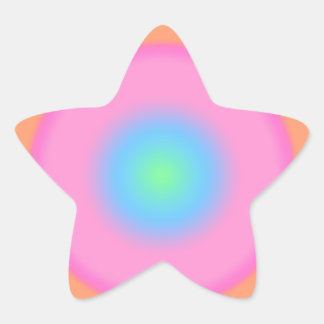 Positive Vibrations - Colourful Radial Gradient   Star Sticker