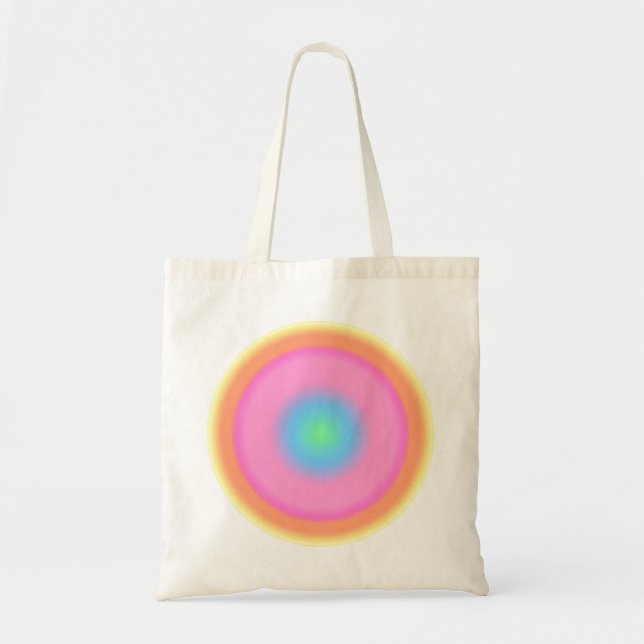 Positive Vibrations - Colourful Radial Gradient Tote Bag (Front)