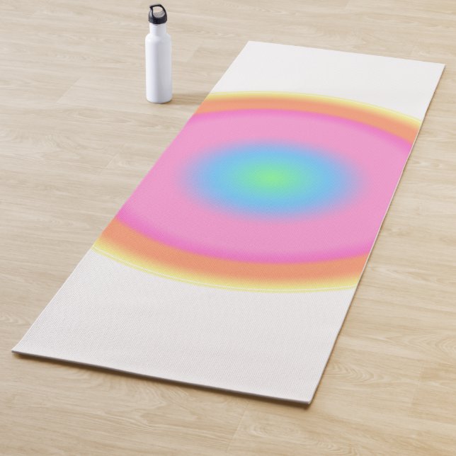 Positive Vibrations - Colourful Radial Gradient  Yoga Mat (In Situ)