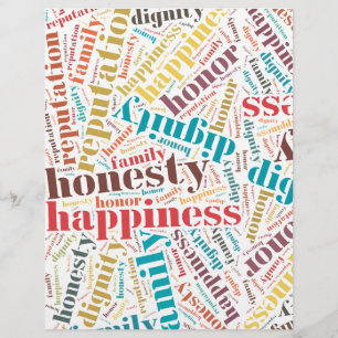 Positive words cloud flyer