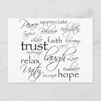 Positive Words Customise Product Postcard