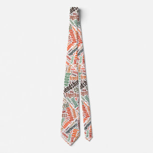 Positive words design tie