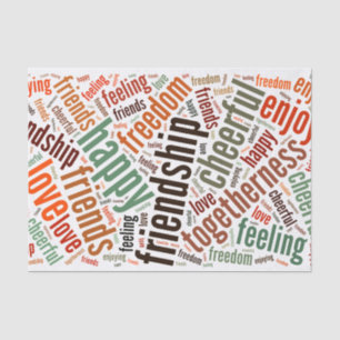 Positive words design tissue paper