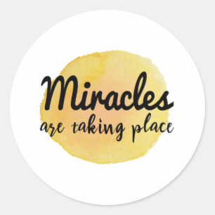 positive words for life and work classic round sticker