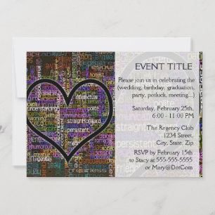 Positive Words Invitation