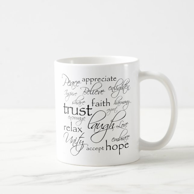 Positive Words Items Coffee Mug (Right)