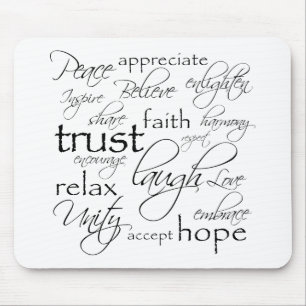 Positive Words Items Mouse Mat