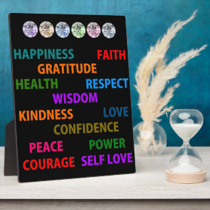 Positive words plaque