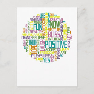 Positive Words Postcard
