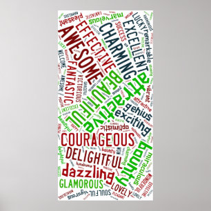 Positive words poster