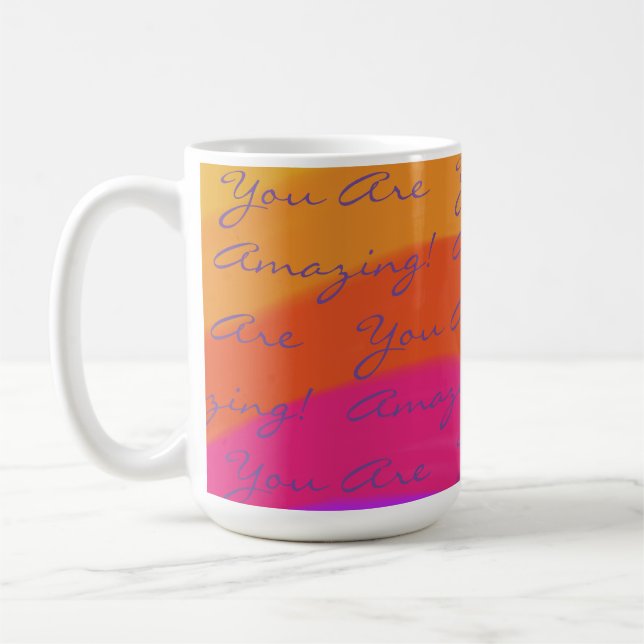 Positive You Are Amazing Colourful  Coffee Mug (Left)