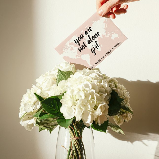 Positive You Are Not Alone Girl Motivation Quote (Creator Uploaded)