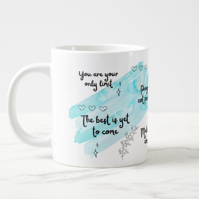 Positivity Boost Blue Speciality Mug (Left)