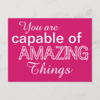 Positivity Capable of Amazing Things White Pink