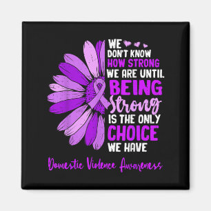 Positivity Domestic Violence Awareness Ribbon Magnet