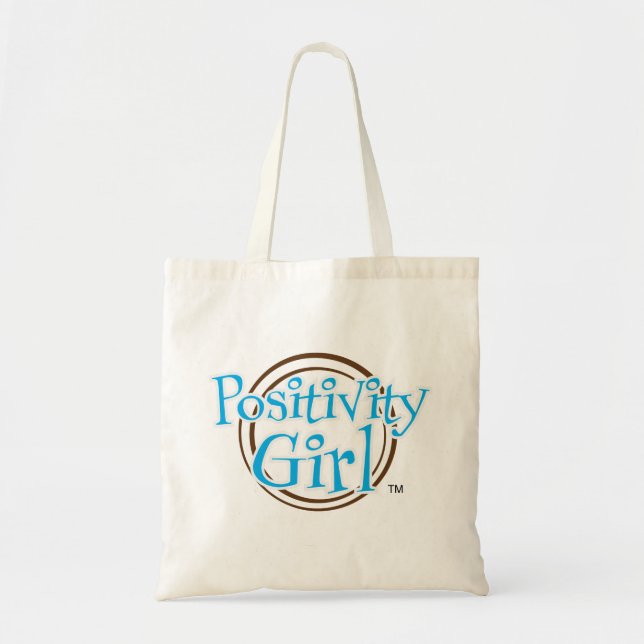 Positivity Girl™ Small Canvas Tote Bag (Front)