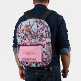 Positivity Inspirational Motivational Printed Backpack