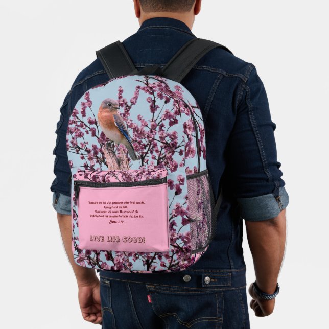 Positivity Inspirational Motivational Printed Backpack (Insitu (Model))