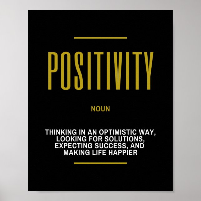 Positivity Inspirational Quote On Success Poster (Front)