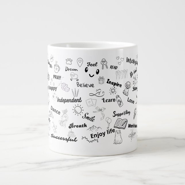 Positivity  large coffee mug (Front)