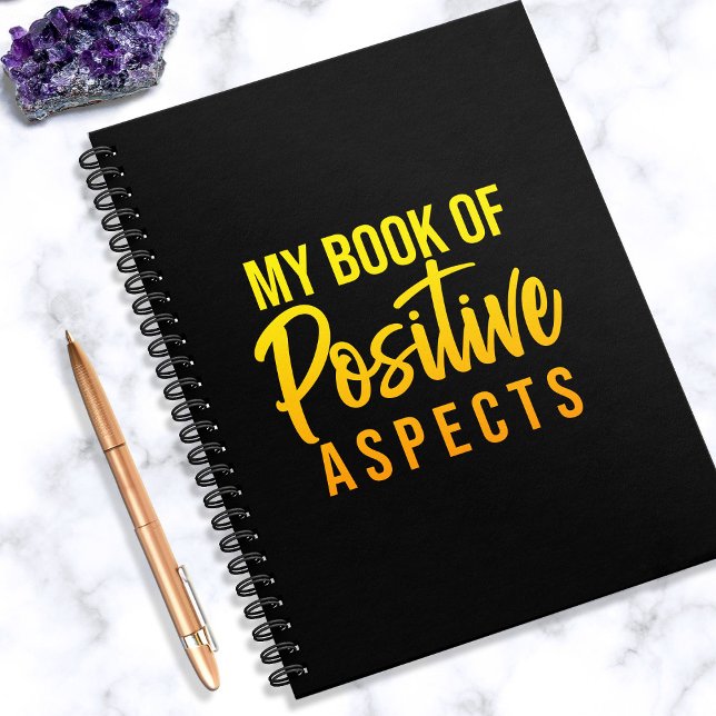 Positivity Minimalist Black Law of Attraction Notebook (In Situ)