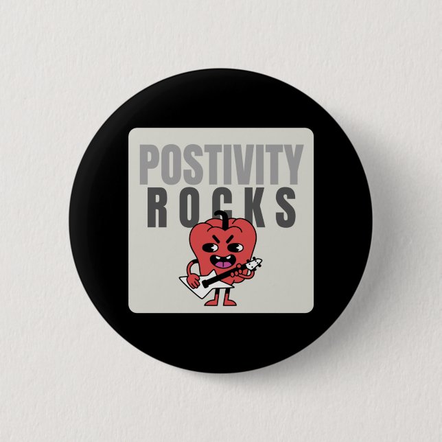 Positivity Rocks Sticker  6 Cm Round Badge (Front)