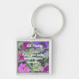 Positve Vibes Lil Truths Floral Blooms  Key Ring
