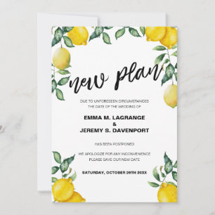 Posponed wedding date, lemon new plan announcement