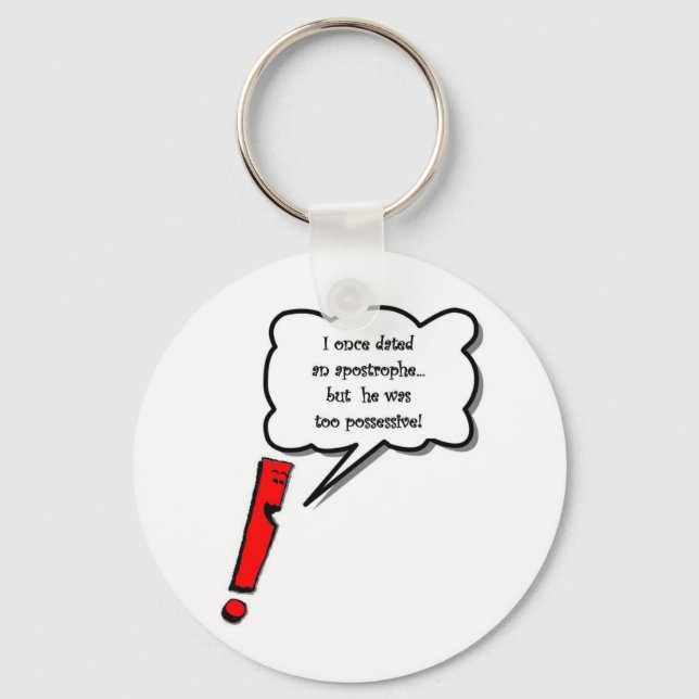 Possessive apostrophe key ring (Front)