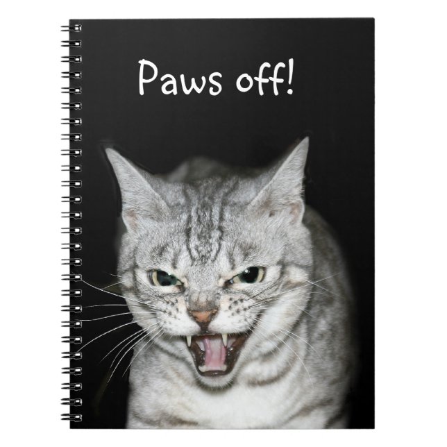 Possessive silver Bengal cat Notebook (Front)