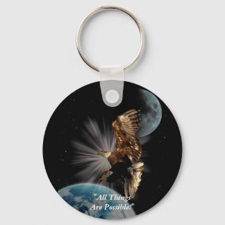 "POSSIBILITIES" Bald Eagle Motivational Gifts Key Ring