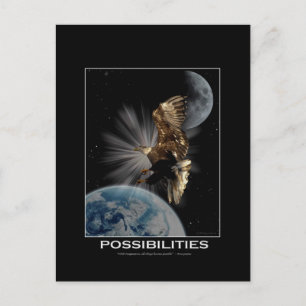 "POSSIBILITIES" Bald Eagle Motivational Gifts Postcard