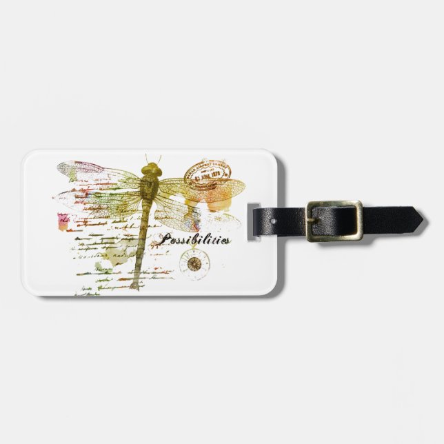 Possibilities dragonfly luggage tag (Front Horizontal)