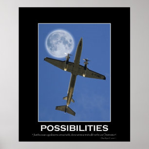 POSSIBILITIES Motivational Aeroplane Photo Poster