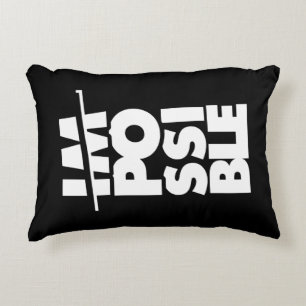 Possible Impossible, motivational words Decorative Cushion