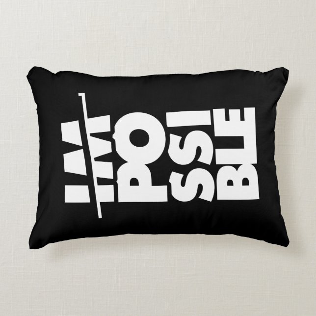 Possible Impossible, motivational words Decorative Cushion (Front)